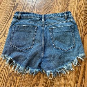 Caffeine Small High Wasted Denim Jean Shorts